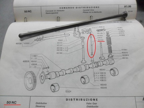 Asta punterie fiat 650 - punterie,